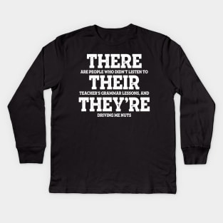 There Their They're Kids Long Sleeve T-Shirt